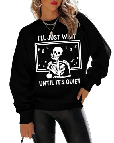 Sweat-shirt pour femmes, j'attendrai juste jusqu'à ce que ce soit calme