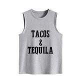 Débardeur Tacos et Tequila pour femme, chemise à boire graphique