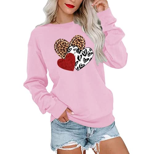 Women Valentine's Sweatshirt Long Sleeve Love Shirt