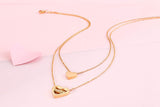 Collier avec pendentif en forme de cœur d'amour pour femme, en acier inoxydable plaqué or, incrustation de zircone cubique 5A, collier de maman personnalisé avec nom d'enfant