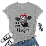 Women Not Today Heifer T-Shirt Cow Graphic Shirt