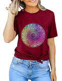 Women Mandala T-Shirt Bohemian Women T-Shirt