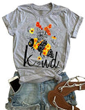 Women Bee Kind T-Shirt Graphic Shirt
