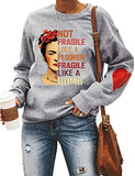 Women Long Sleeve Not Fragile Like A Flower Fragile Like A Bomb Sweatshirt