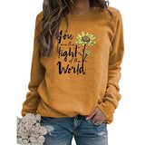 Sweat-shirt à manches longues pour femmes, vous êtes la lumière du monde, sweat-shirt tournesol
