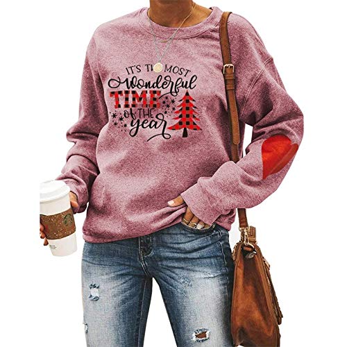 Chemises de Noël pour femmes, sweat-shirt à manches longues, c'est la période la plus merveilleuse de l'année