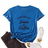 Women Fueled by Jesus and Coffee T-Shirt Christian Shirt