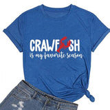 Women Crawfish is My Favorite Season T-Shirt Love Crawfish Graphic Tees