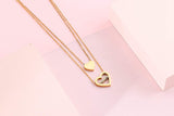 Collier avec pendentif en forme de cœur d'amour pour femme, en acier inoxydable plaqué or, incrustation de zircone cubique 5A, collier de maman personnalisé avec nom d'enfant