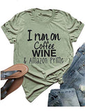 Women I Run On Coffe Wine T-Shirt