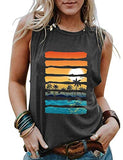 Débardeur graphique Sunshine Sunset Lake Beach pour femmes