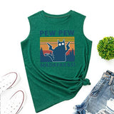 Femmes Pew Pew Madafakas Tank Funny Pew Pew Cat Shirt