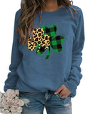 St. Patricks Day Sweatshirt Women Clover Shamrock Graphic Shirt