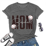 Baseball Mom T-Shirt Baseball Mom Shirt for Women Baseball Graphic Tee Shirt