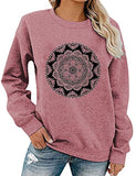 Women Long Sleeve Mandala Sweatshirt Bohemian Shirt