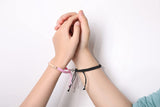 NEHZUS Couples Breloques Magnétiques Corde Tressée Bracelets Nom Personnalisé Barre en Acier Inoxydable Bracelet Bijoux Personnalisés pour Hommes Femmes Anniversaire
