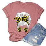 Femmes cheveux en désordre chignon tournesol T-Shirt chignon en désordre crâne chemise