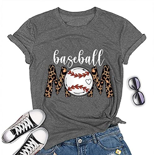 Baseball Mom T-Shirt Baseball Mom Shirt for Women Novelty Shirt