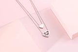 Collier avec pendentif en forme de cœur d'amour pour femme, en acier inoxydable plaqué or, incrustation de zircone cubique 5A, collier de maman personnalisé avec nom d'enfant