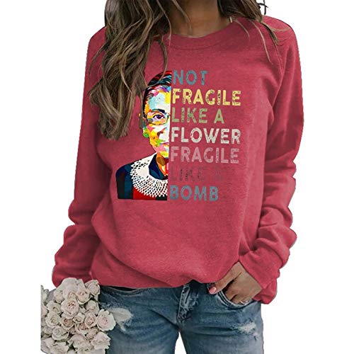 Sweat-shirt à manches longues pour femmes, pas fragile comme une fleur, fragile comme une bombe