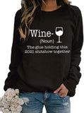 Sweat-shirt vin à manches longues pour femmes, la colle tenant ce Shitshow ensemble 2021