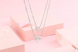 Collier avec pendentif en forme de cœur d'amour pour femme, en acier inoxydable plaqué or, incrustation de zircone cubique 5A, collier de maman personnalisé avec nom d'enfant