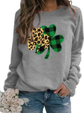 St. Patricks Day Sweatshirt Women Clover Shamrock Graphic Shirt