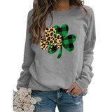 St. Patricks Day Sweatshirt Women Clover Shamrock Graphic Shirt