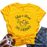 Women Skip A Straw Save A Mermaid T-Shirt