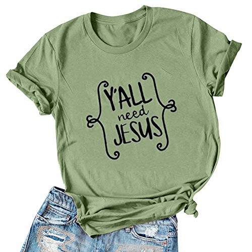Women Y'all Need Jesus T-Shirt Christian Shirt