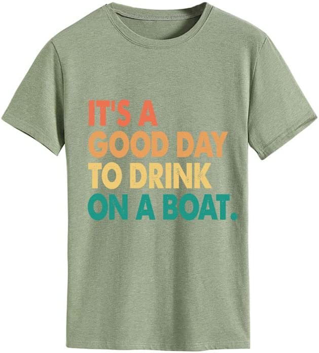 Summer Boat Trip Tees It's A Good Day to Drink On A Boat Shirt for Women