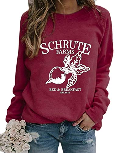 Sweat-shirt Schrute Farms à manches longues pour femmes