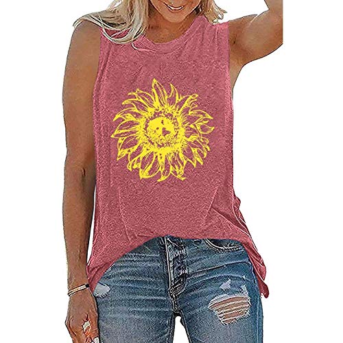 Débardeur tournesol pour femmes, chemise florale Vintage, chemise tournesol