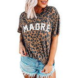 Women Madre Leopard T-Shirt Mama Shirt