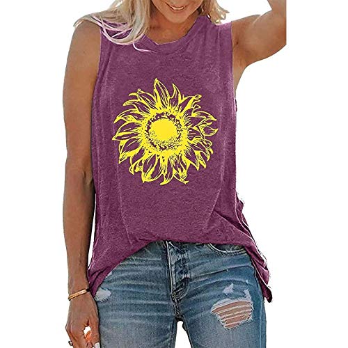 Débardeur tournesol pour femmes, chemise florale Vintage, chemise tournesol