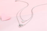 Collier avec pendentif en forme de cœur d'amour pour femme, en acier inoxydable plaqué or, incrustation de zircone cubique 5A, collier de maman personnalisé avec nom d'enfant