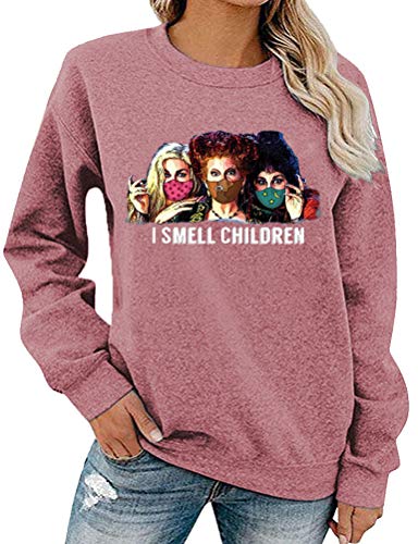 Sweat-shirt à manches longues pour femmes, je sens les enfants, chemise Hocus Pocus