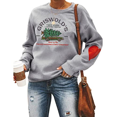 Sweat-shirt Griswold's Tree Farm pour femme, chemise de famille de noël