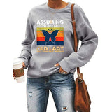Women Assuming I'm Just an Old Lady was Your First Mistake Butterfly Graphic Sweatshirt