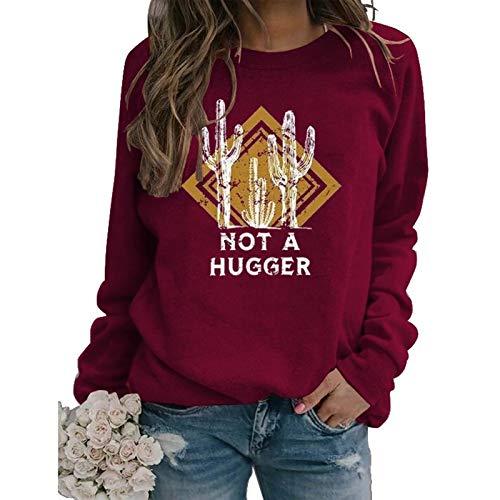 Sweat-shirt à manches longues pour femmes, Not A Hugger Cactus