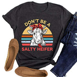 Women Don't Be A Salty Heifer T-Shirt Funny Cow Shirt
