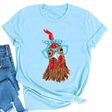 T-Shirt Bandana pour femmes, poulet avec lunettes, mignon poulet