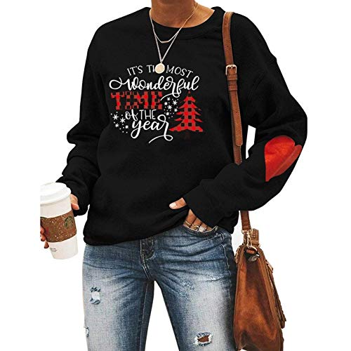 Chemises de Noël pour femmes, sweat-shirt à manches longues, c'est la période la plus merveilleuse de l'année
