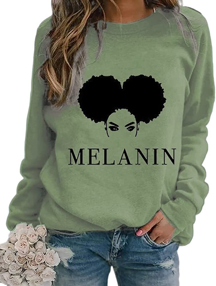 Women Melanin Graphic T-Shirt Afro Woman T-Shirt