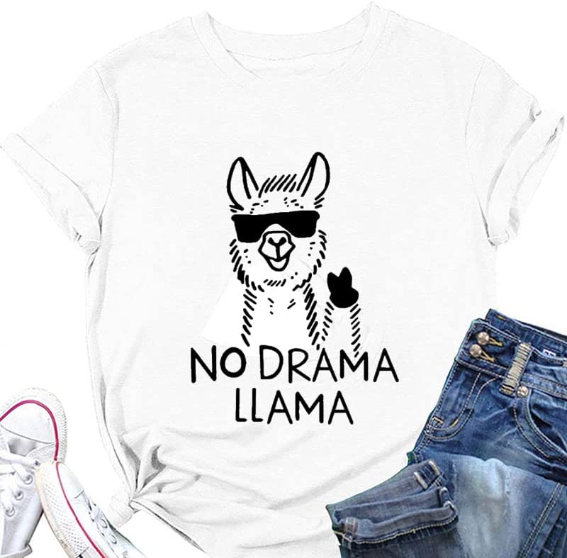 Women No Drama Llama T-Shirt