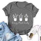 Women Crazy Plant Lady Graphic T-Shirt