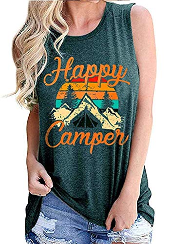 Débardeur Happy Camper pour femmes, t-shirt de Camping