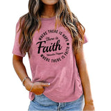 T-Shirt de foi pour femmes, où il y a de l'espoir, il y a de la foi, chemise Hope Faith Miracles