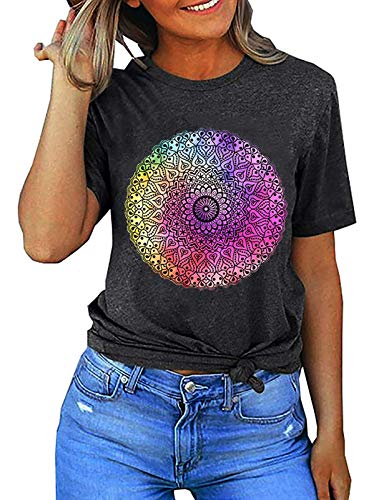 Women Mandala T-Shirt Bohemian Women T-Shirt