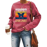 Women Assuming I'm Just an Old Lady was Your First Mistake Butterfly Graphic Sweatshirt